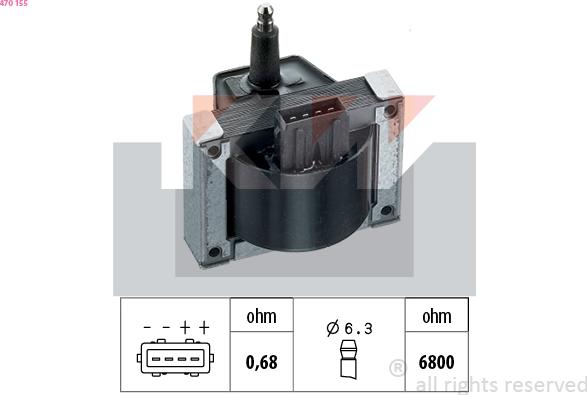 KW 470 155 - Bobine d'allumage cwaw.fr