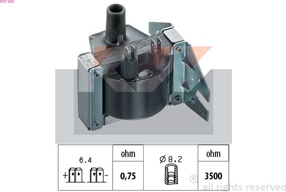 KW 470 158 - Bobine d'allumage cwaw.fr