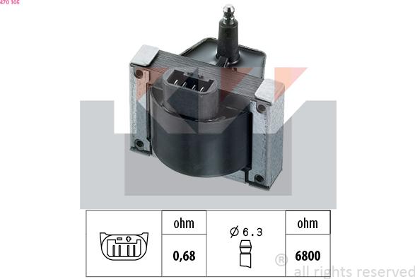 KW 470 105 - Bobine d'allumage cwaw.fr