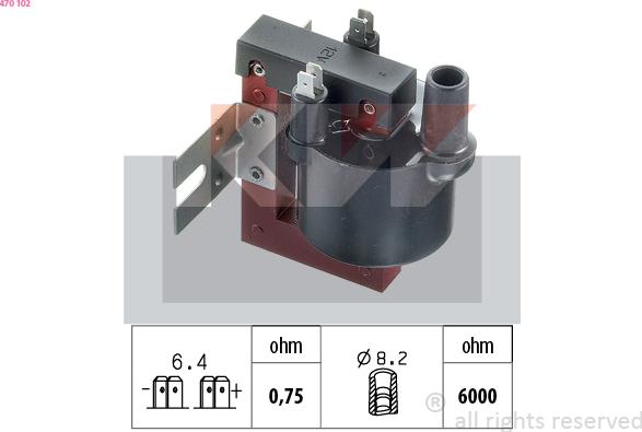 KW 470 102 - Bobine d'allumage cwaw.fr