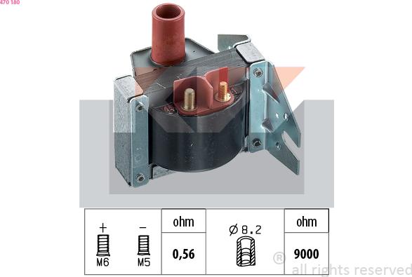 KW 470 180 - Bobine d'allumage cwaw.fr