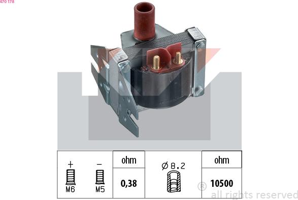 KW 470 178 - Bobine d'allumage cwaw.fr