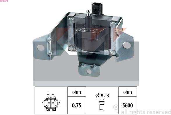 KW 470 374 - Bobine d'allumage cwaw.fr