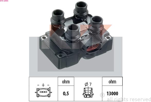 KW 470 299S - Bobine d'allumage cwaw.fr