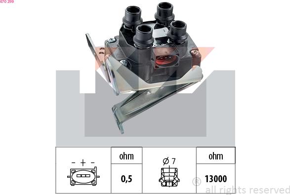 KW 470 299 - Bobine d'allumage cwaw.fr