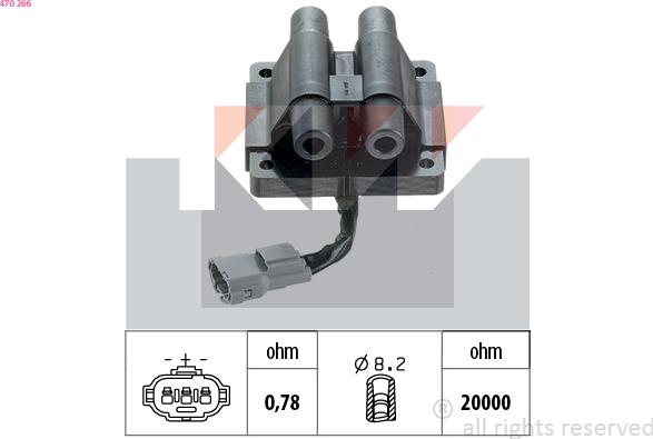 KW 470 266 - Bobine d'allumage cwaw.fr