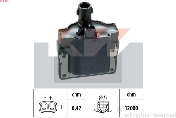 KW 470 203 - Bobine d'allumage cwaw.fr