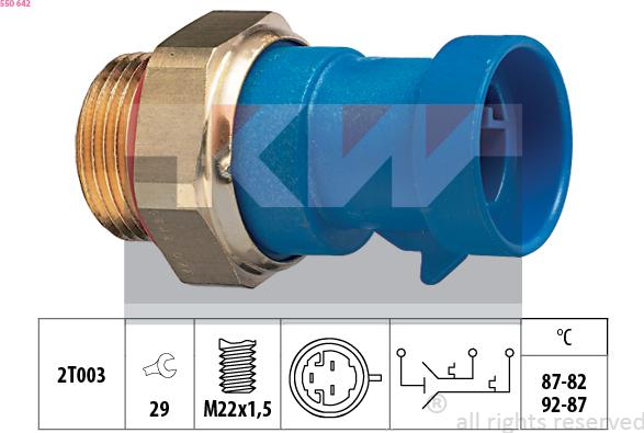 KW 550 642 - Interrupteur de température, ventilateur de radiateur cwaw.fr