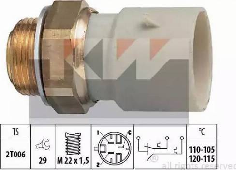 KW 550 657 - Interrupteur de température, ventilateur de radiateur cwaw.fr