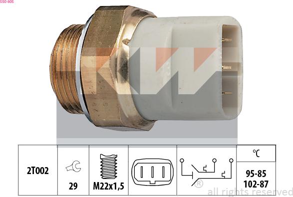 KW 550 605 - Interrupteur de température, ventilateur de radiateur cwaw.fr