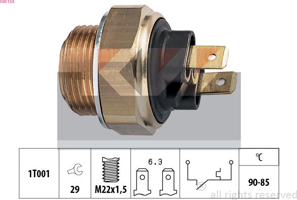 KW 550 134 - Interrupteur de température, ventilateur de radiateur cwaw.fr