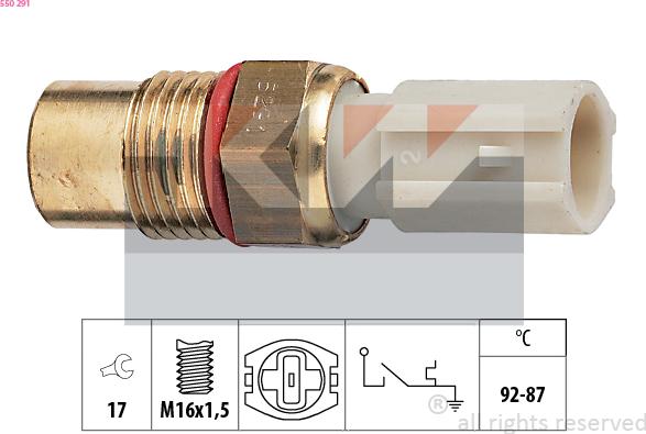 KW 550 291 - Interrupteur de température, ventilateur de radiateur cwaw.fr