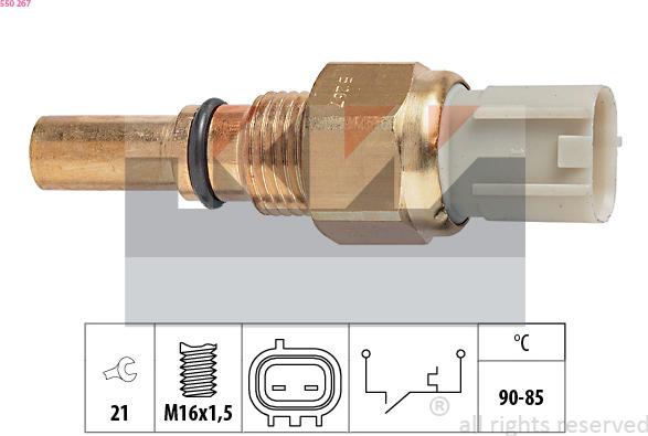 KW 550 267 - Interrupteur de température, ventilateur de radiateur cwaw.fr