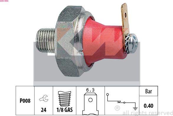 KW 500 094 - Capteur, pression d'huile cwaw.fr