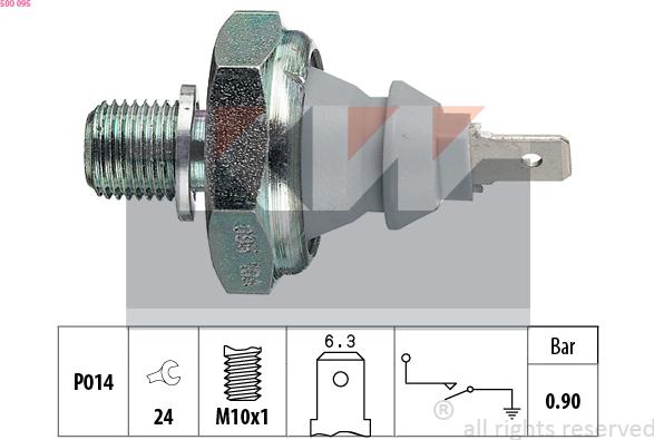 KW 500 095 - Capteur, pression d'huile cwaw.fr