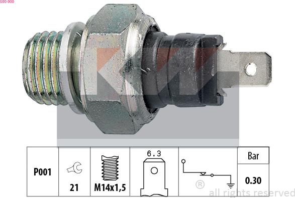 KW 500 000 - Capteur, pression d'huile cwaw.fr