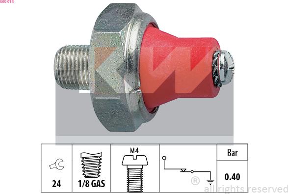 KW 500 014 - Capteur, pression d'huile cwaw.fr