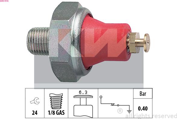 KW 500 016 - Capteur, pression d'huile cwaw.fr