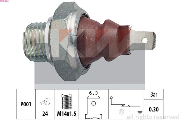 KW 500 023 - Capteur, pression d'huile cwaw.fr