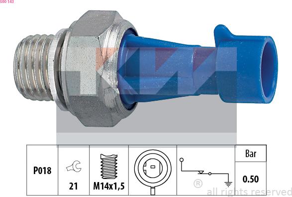 KW 500 143 - Capteur, pression d'huile cwaw.fr