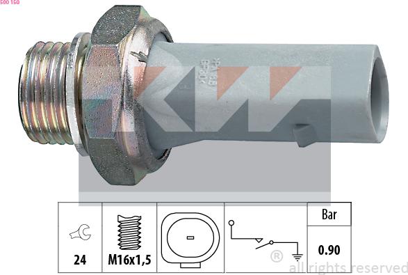 KW 500 150 - Capteur, pression d'huile cwaw.fr