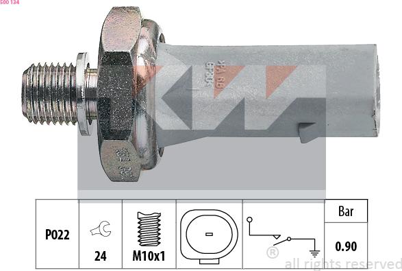 KW 500 134 - Capteur, pression d'huile cwaw.fr