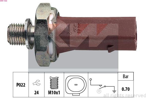 KW 500 132 - Capteur, pression d'huile cwaw.fr