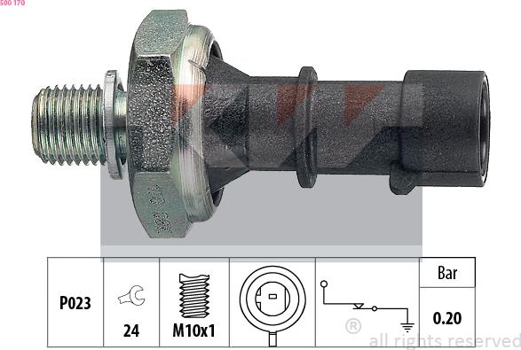 KW 500 170 - Capteur, pression d'huile cwaw.fr