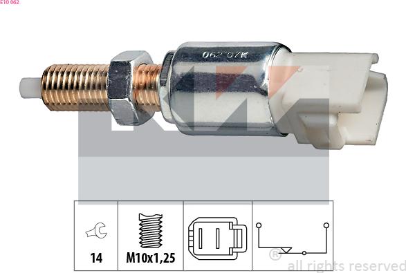 KW 510 062 - Interrupteur des feux de freins cwaw.fr