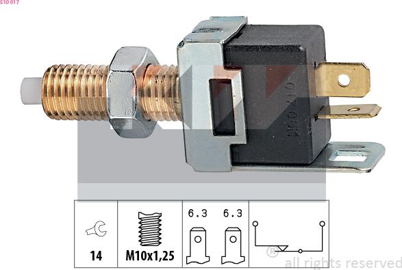 KW 510 017 - Interrupteur des feux de freins cwaw.fr