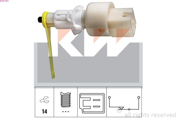 KW 510 153 - Interrupteur des feux de freins cwaw.fr