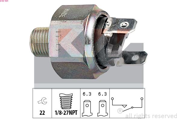 KW 510 101 - Interrupteur des feux de freins cwaw.fr