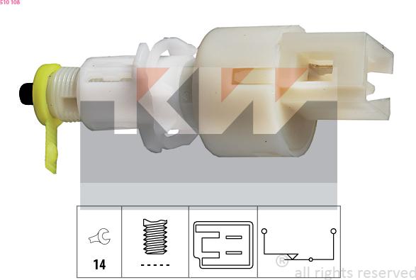 KW 510108 - Interrupteur des feux de freins cwaw.fr