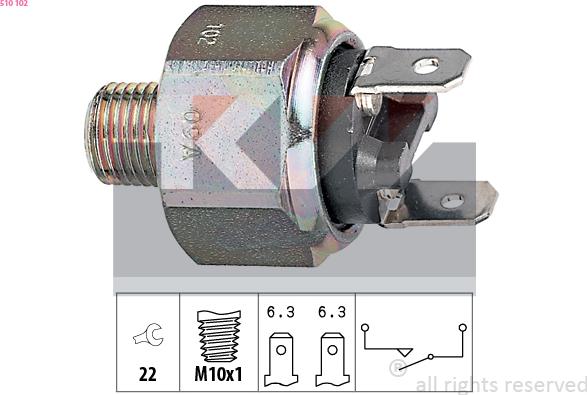 KW 510 102 - Interrupteur des feux de freins cwaw.fr