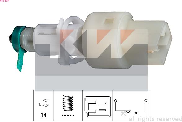 KW 510 127 - Interrupteur des feux de freins cwaw.fr