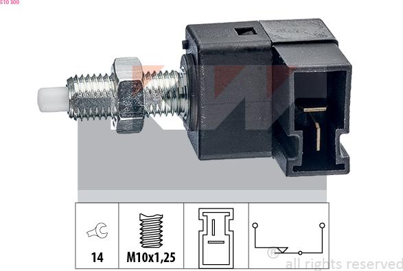 KW 510 300 - Interrupteur des feux de freins cwaw.fr