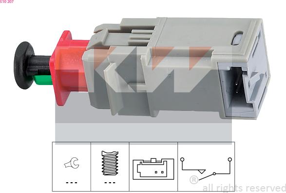 KW 510 207 - Commande, embrayage (régulateur de vitesse) cwaw.fr