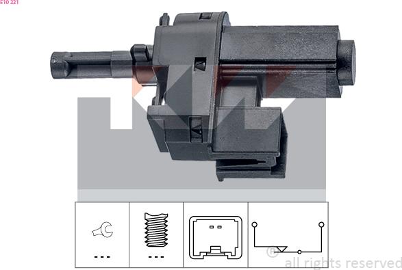 KW 510 221 - Commande, embrayage (régulateur de vitesse) cwaw.fr