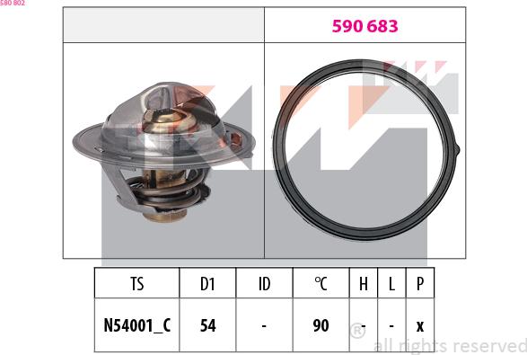 KW 580 802 - Thermostat d'eau cwaw.fr