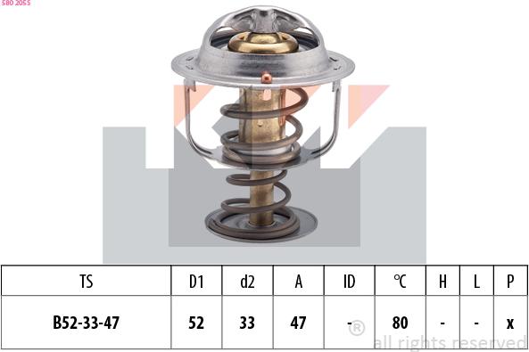 KW 580 205S - Thermostat d'eau cwaw.fr