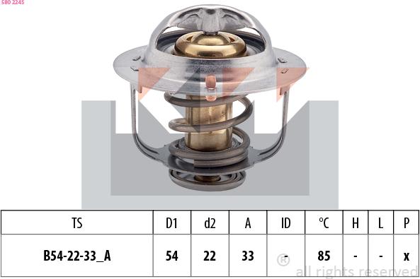 KW 580 224S - Thermostat d'eau cwaw.fr