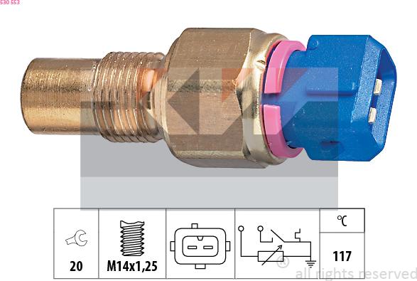 KW 530 553 - Sonde de température, liquide de refroidissement cwaw.fr