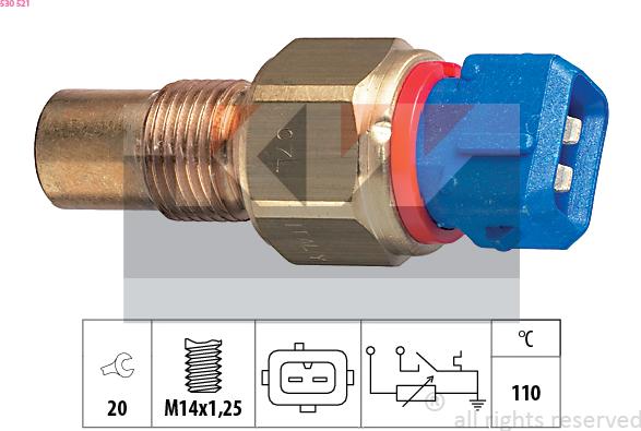 KW 530 521 - Sonde de température, liquide de refroidissement cwaw.fr