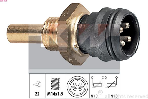 KW 530 151 - Sonde de température, liquide de refroidissement cwaw.fr