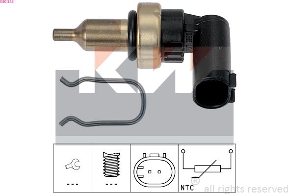 KW 530 343 - Sonde de température, liquide de refroidissement cwaw.fr