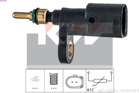 KW 530 355 - Sonde de température, liquide de refroidissement cwaw.fr