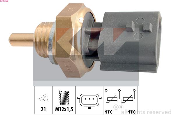 KW 530 365 - Sonde de température, liquide de refroidissement cwaw.fr