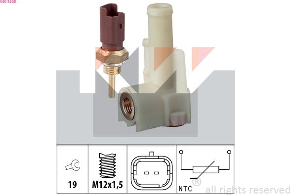 KW 530 326K - Sonde de température, liquide de refroidissement cwaw.fr