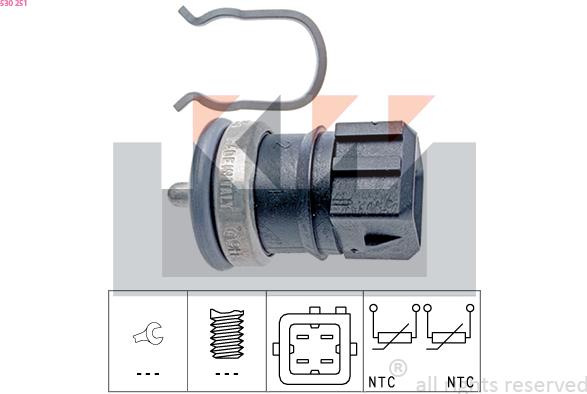 KW 530 251 - Sonde de température, liquide de refroidissement cwaw.fr