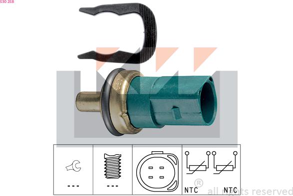 KW 530 258 - Sonde de température, liquide de refroidissement cwaw.fr